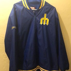 Seattle Mariners rain jacket mitchel and ness